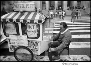 MIT war research demonstration: 'Pretzel Pete' street vendor