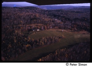 Aerial view of Tree Frog Farm commune