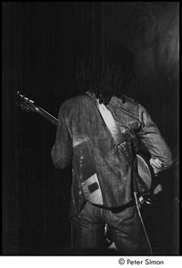 Bob Marley and the Wailers at the Music Hall: Marley performing, from the back