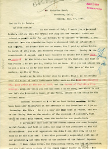 Letter from Emanuel Quivers to W. E. B. Du Bois