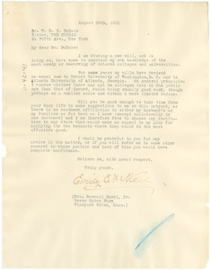 Letter from Emily E. F. Skeel to W. E. B. Du Bois