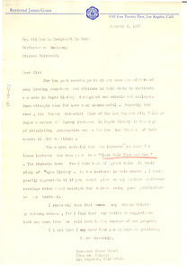Letter from James Grant to W. E. B. Du Bois