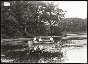 Boating on a pond, Greenwich, Mass.