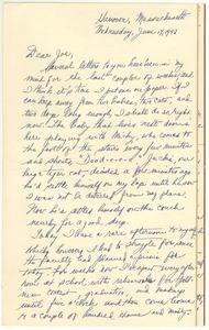 Letter from Judy G. Wood Langland to Joseph Langland