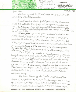 Correspondence from Alyn Hess to Lou Sullivan (February 2, 1989)