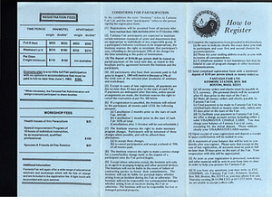 Fantasia Fair Brochure and Registration Form (1983)