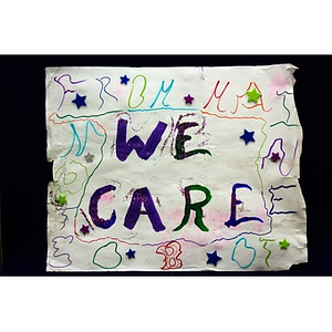 "We Care" poster from the Copley Square Memorial