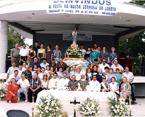 Posed group at Feast of Our Lady of Loreto