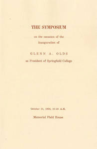 Olds Inauguration Symposium Program (October 31, 1958)