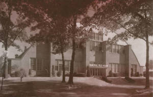 Postcard of the Memorial Field House from the Springfield College Alumni Fund, 1953
