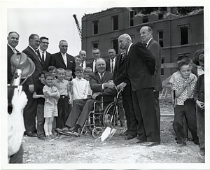 Mayor John F. Collins at a groundbreaking ceremony