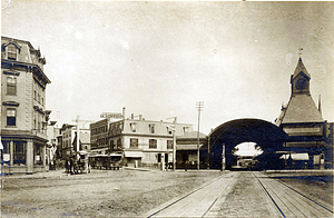 Railroad Station, Central Square, before 1889