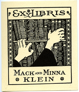 Ex libris Mack and Minna Klein