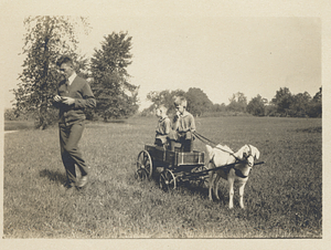 Rosenburg men with goat cart