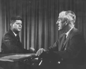 John F. Kennedy and Leverett Saltonstall
