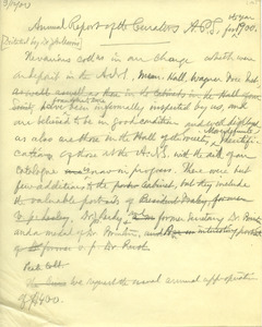 Letter from Benjamin Smith Lyman to the American Philosophical Society