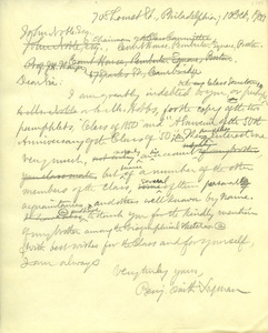 Letter from Benjamin Smith Lyman to John Noble