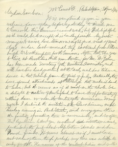 Letter from Benjamin Smith Lyman to Franklin Benjamin Sanborn