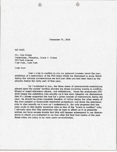 Letter from Mark H. McCormack to Sam Gates