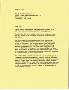 Letter from Mark H. McCormack to E. Mandell DeWindt