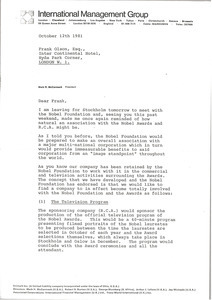 Letter from Mark H. McCormack to Frank Olson