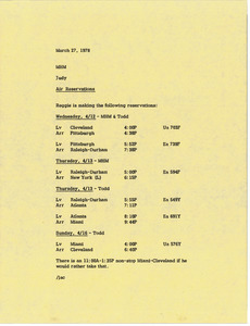 Memorandum from Judy A. Chilcote to Mark H. McCormack