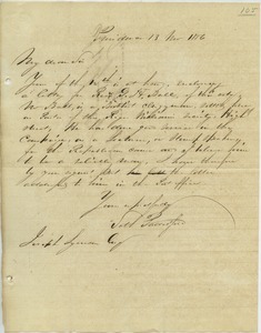 Letter from Seth Paddleford to Joseph Lyman