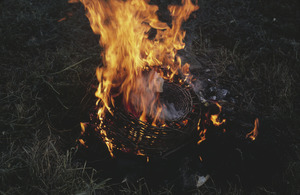 Burning baskets