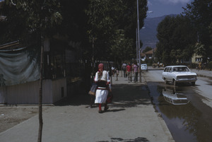 Woman on Struga's main street