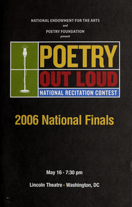Poetry Out Loud national recitation contest 2006 national finals