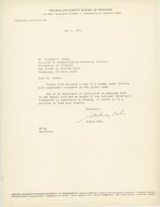 Letter from Sidney Ochs to Richard P. Veraa