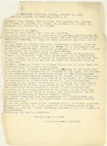 Meeting Minutes of the Executive Committee of the NAACP