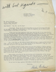 Letter from Shirley Graham Du Bois to Boris Steinberg