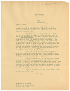 Memorandum from W. E. B. Du Bois to W. R. Banks
