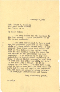 Letter from W. E. B. Du Bois to Helen F. Lanning