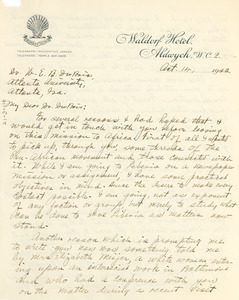 Letter from William N. Jones to W. E. B. Du Bois