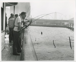 Fishing on boat ride