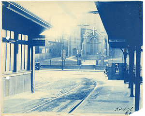 Dudley Street Station showing boarding area for transit to Codman Square-Dorchester