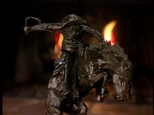 West of the Imagination; Static shot of Bronze tabletop statue