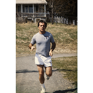 Man jogging outdoors