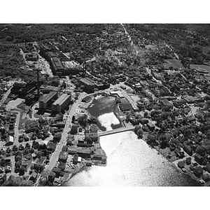 Center area, industrial buildings and residential area, Sanford, ME