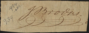 Signature of J. Brooks