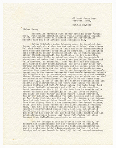 Letter from Catherine Hirsch to Hans Seidel, October 26, 1962