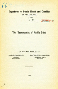 The transmission of feeble mind