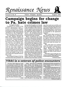 Renaissance News, Vol. 5 No. 8 (August 1991)