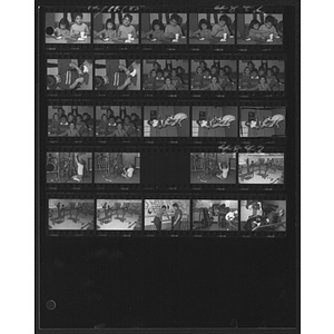 Contact sheet of children and youth eating and exercising