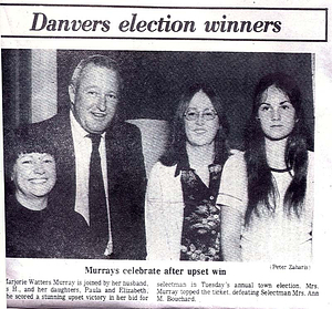 My mother's election as Danvers' selectman