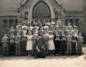 Eighth-grade graduating class, 1950, Our Lady of the Presentation School