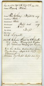 Tewksbury Almshouse Intake Record: Murphy, Michael