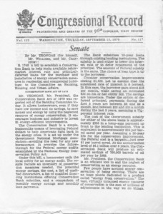 Tsongas to Mr. President on Conservation Bank Act of 1979